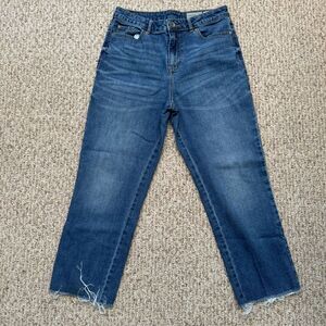 Vero Moda Womens Blue Mid Rise Denim Hem Fringe Jeans 29x24‎